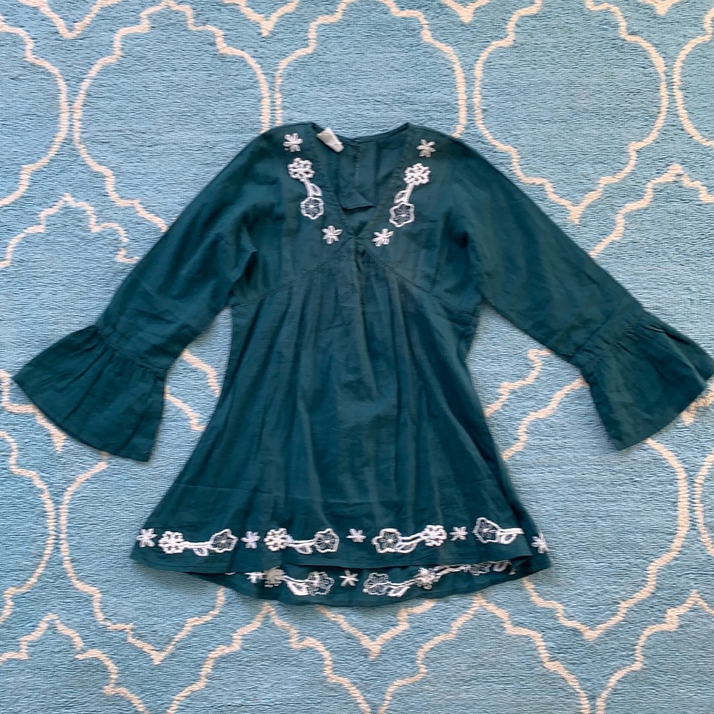 Azul swimwear girls green coverup size 6-7
